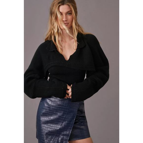 Anthropologie Cropped Collar Shrug - Picture 1 of 4